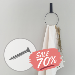 Anneau porte-serviette en cuir