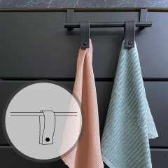 Leren magneet lus - recht | over stang