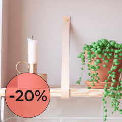 Supports d'étagères en cuir