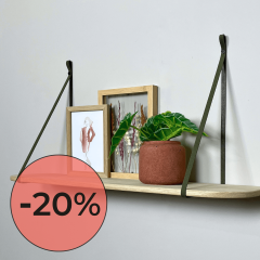 Supports d'étagère en cuir - 'étroit'