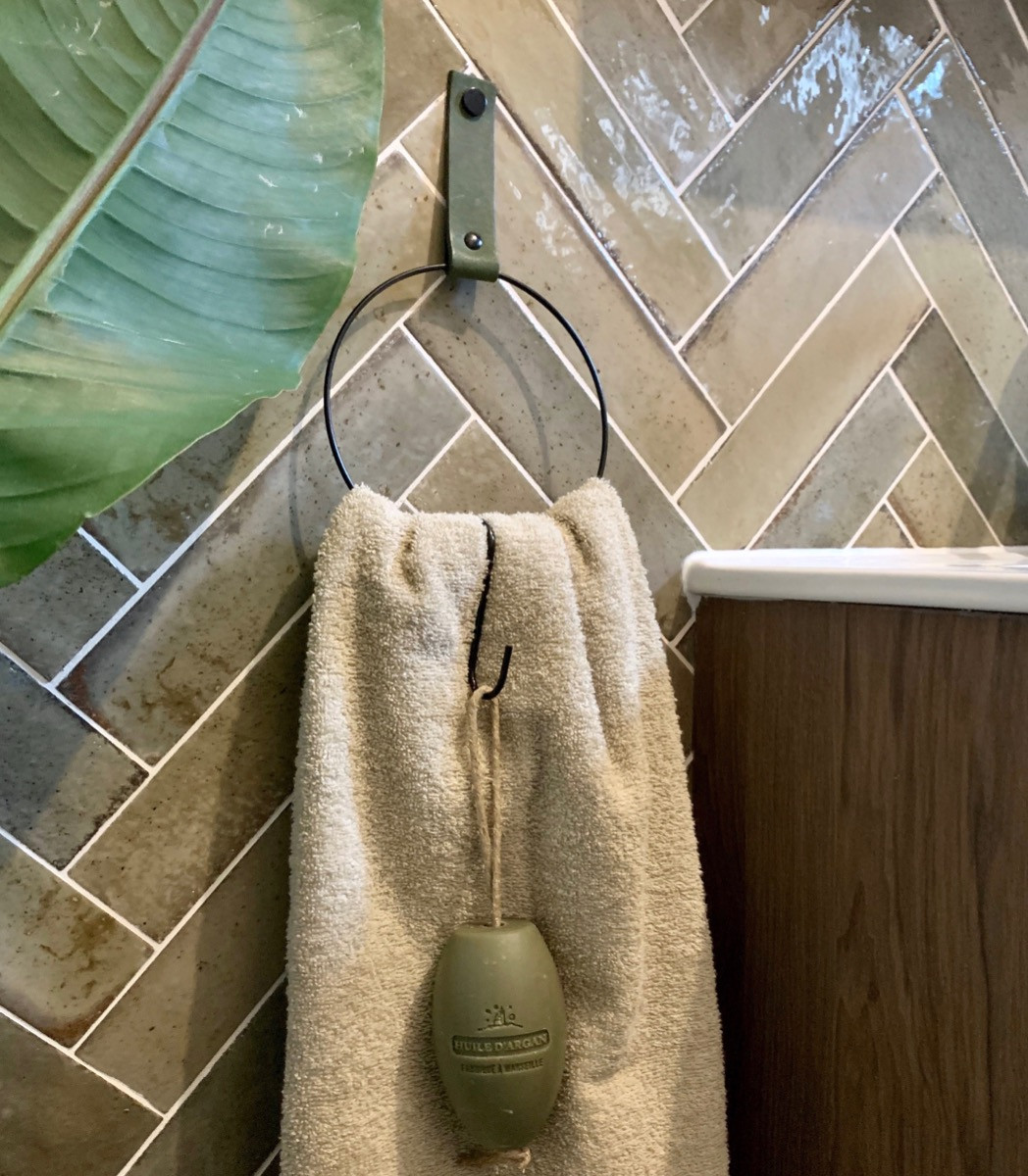 Porte serviette cuir on sale