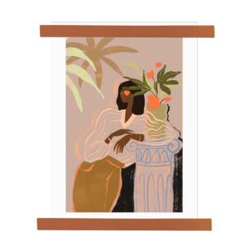 Leren magneetstrips 35cm - recht | set van 2