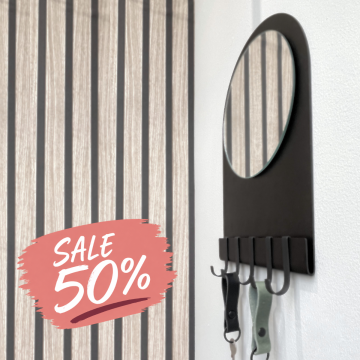 Sleutelhanger wandbord met spiegel - FAAY  