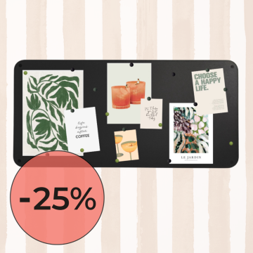 Magneetbord groot XALA - zwart - 102 x 49cm - horizontaal