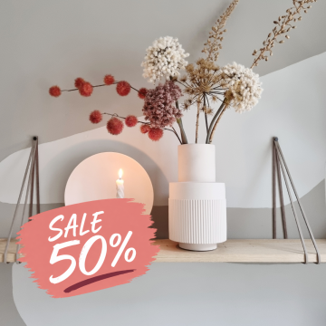 Leren split-plankdragers Taupe